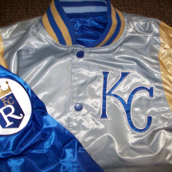 KANSAS CITY ROYALS MLB REVERSIBLE SNAP DOWN JACKET - Picture 8 of 8